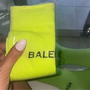 Fluorescent Yellow Socks